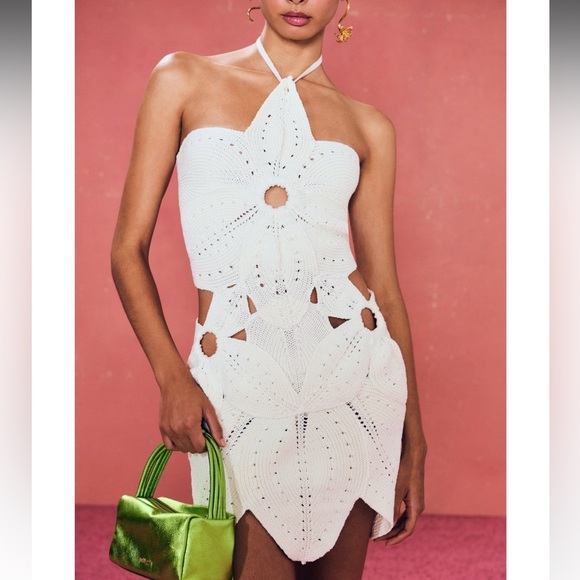 Cult Gaia Floreanna Cream Knit Dress - Picture 4 of 7